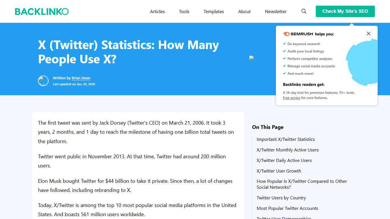 X (Twitter) Statistics: How Many People Use X? (2026)